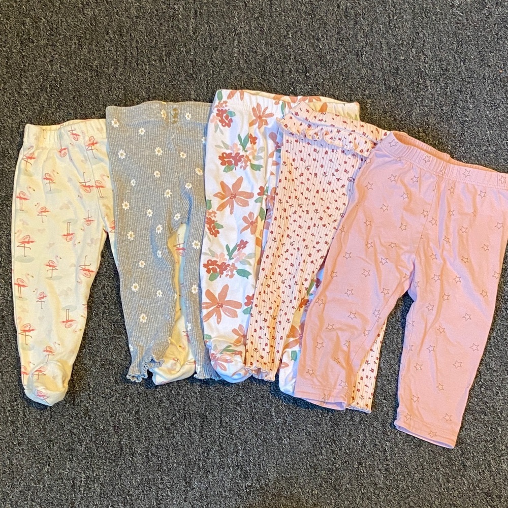 Kids Leggings Set - Flamingo, Gray, Floral, Pink